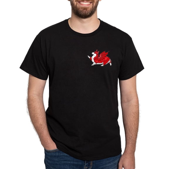 CafePress - The Red Corgon Plain Dark T Shirt - Men's Classic Graphic Cotton T-Shirt