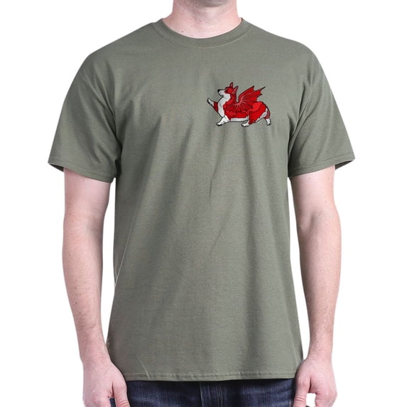 CafePress - The Red Corgon Plain Dark T Shirt - Men's Classic Graphic Cotton T-Shirt