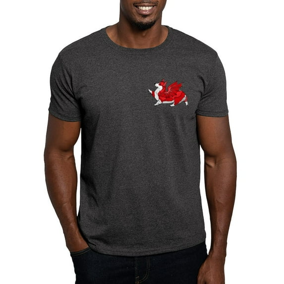 CafePress - The Red Corgon Plain Dark T Shirt - Men's Classic Graphic Cotton T-Shirt