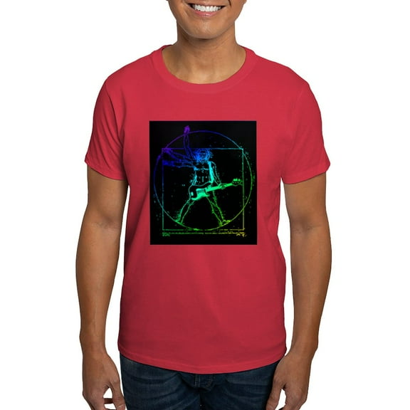 CafePress - The Rockin De Vinchi Dark T Shirt - Men's Classic Graphic Cotton T-Shirt