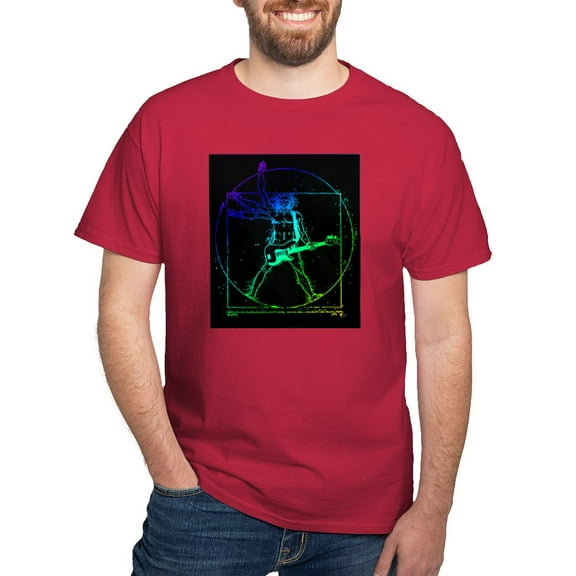 CafePress - The Rockin De Vinchi Dark T Shirt - Men's Classic Graphic Cotton T-Shirt