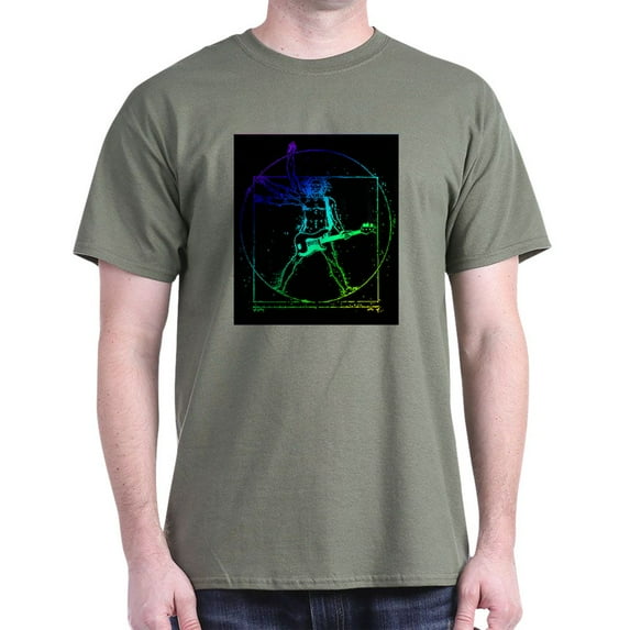 CafePress - The Rockin De Vinchi Dark T Shirt - Men's Classic Graphic Cotton T-Shirt