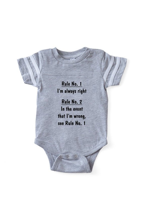 - The Rules - Cute Infant Baby Football Bodysuit