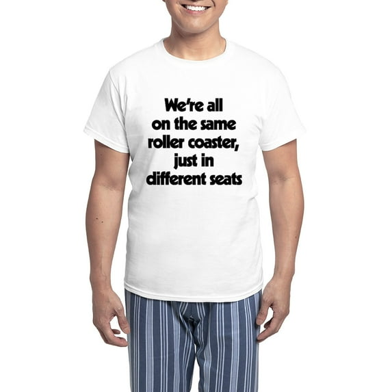 CafePress - The Same Roller Coaster Just Men's Light Pajamas - Men's Light Loose Fit Cotton Pajama Set