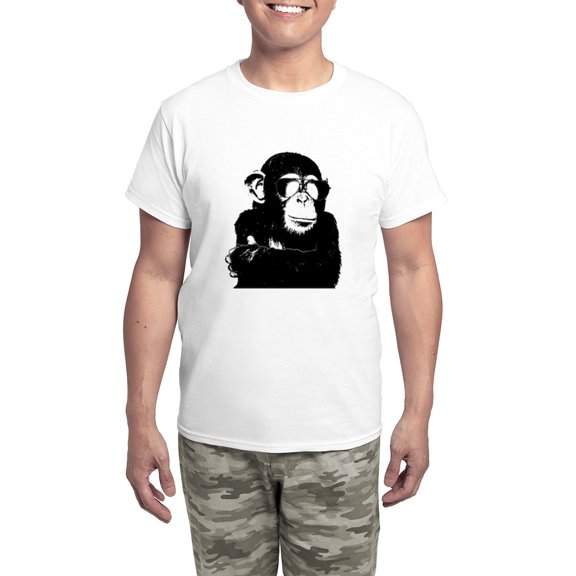 CafePress - The Shady Monkey Men's Light Pajamas - Men's Light Loose Fit Cotton Pajama Set