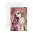 thumbnail image 1 of CafePress - The Shy Flirt Fairy Art Greeting Cards - Greeting Card, Blank Inside Glossy, 1 of 4