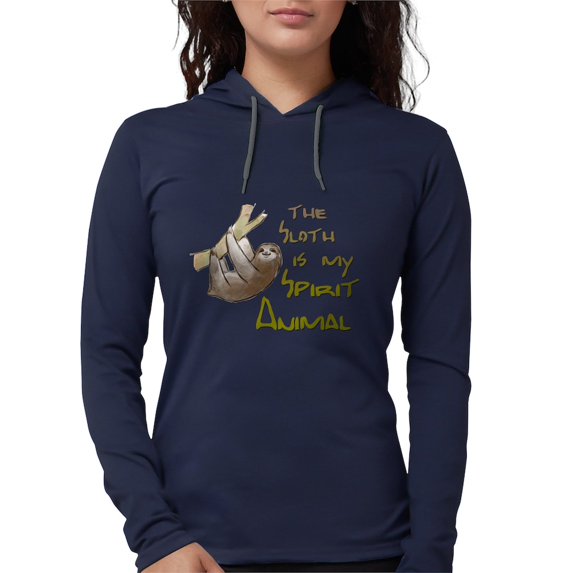 CafePress - The Sloth Is My Spirit Anima Long Sleeve T Shirt - Womens Hooded Shirt