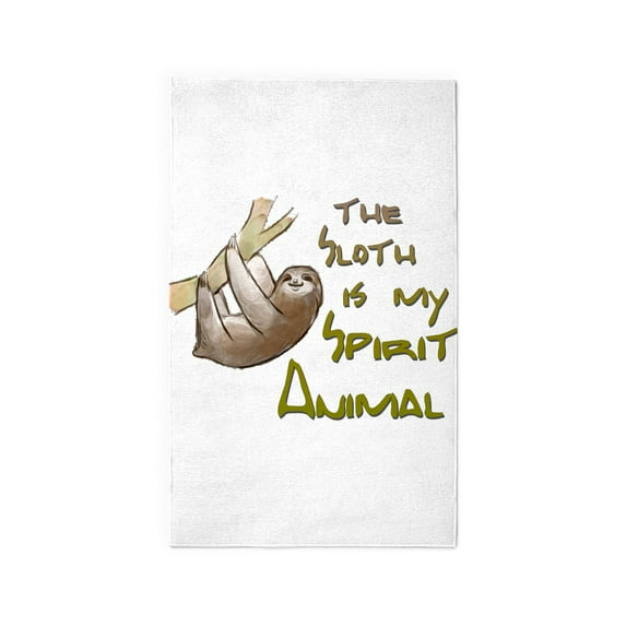CafePress - The Sloth Is My Spirit Animal - 3'x5' Decorative Area Rug, Fabric Throw Rug