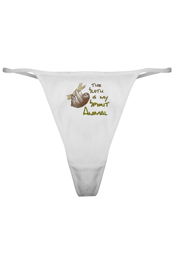 - The Sloth Is My Spirit Animal Classic Thong - Women's Novelty Thong Panties Underwear