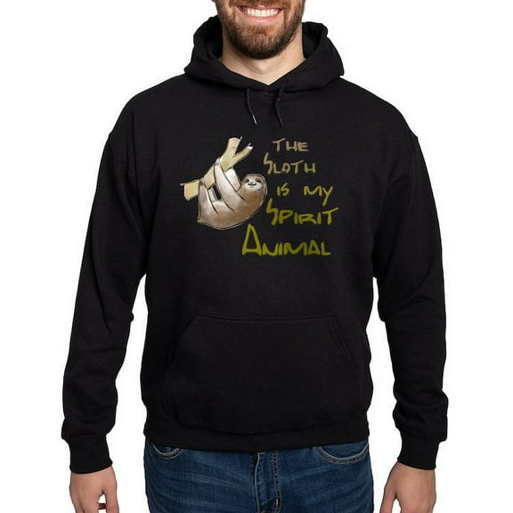 CafePress - The Sloth Is My Spirit Animal Hoodie (Dark) - Pullover Hoodie, Classic, Comfortable Hooded Sweatshirt