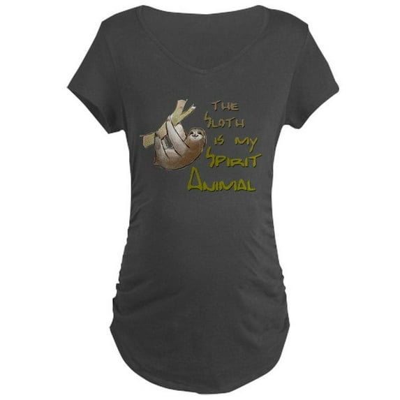 CafePress - The Sloth Is My Spirit Animal Maternity T Shirt - Maternity Dark T-Shirt