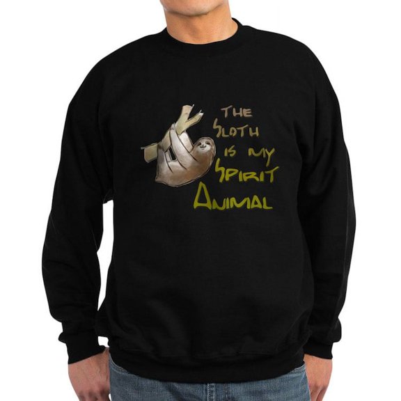 CafePress - The Sloth Is My Spirit Animal Sweatshirt (Dark) - Classic Crew Neck Sweatshirt
