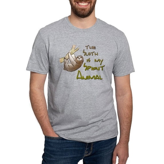 CafePress - The Sloth Is My Spirit Animal T Shirt - Fitted T-Shirt, Vintage Fit Soft Cotton Tee