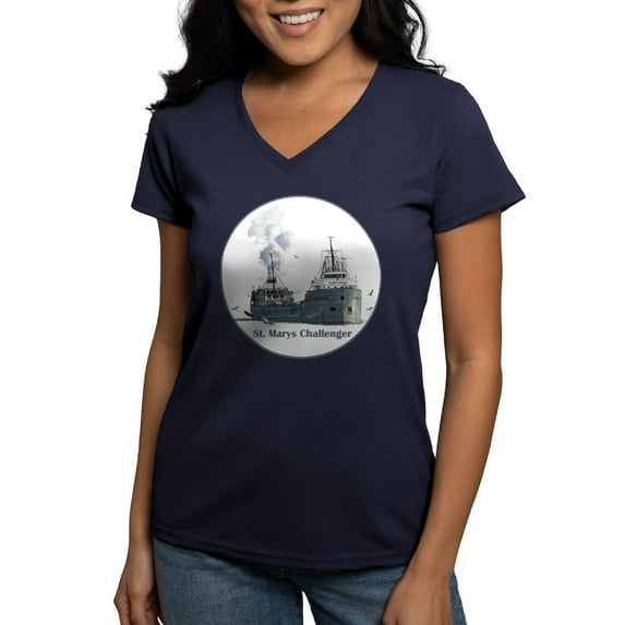 CafePress - The St. Marys Challenger Women's V Neck Dark T Shi - Women's V-Neck Dark T-Shirt