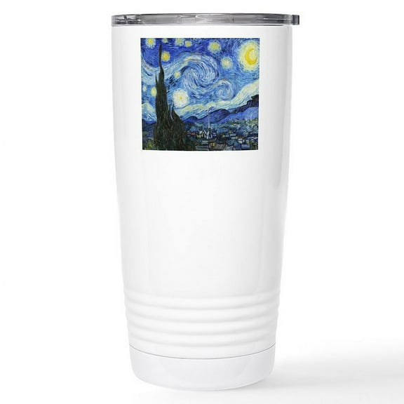 CafePress - The Starry Night By Vin Stainless Steel Travel Mug - Insulated Stainless Steel Travel Tumbler 20 oz.