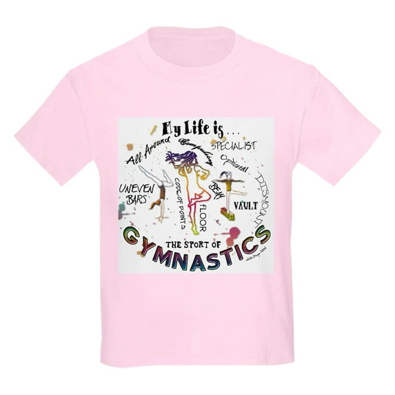 CafePress - The Story Of Gymnastics Kids Light T Shirt - Light T-Shirt Kids XS-XL