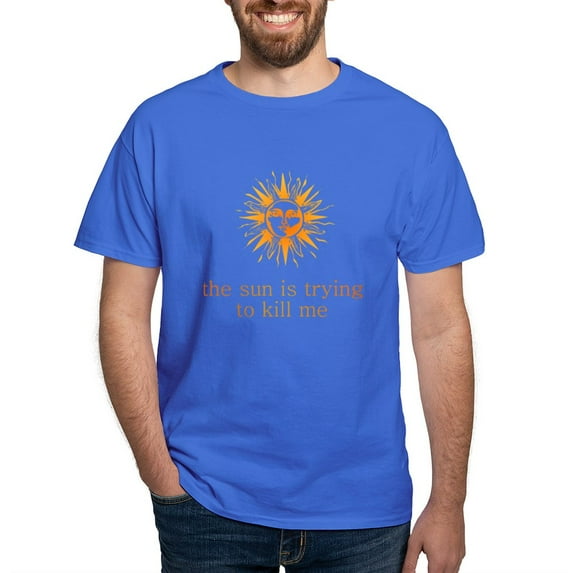 CafePress - The Sun Is Trying To Kill Me Dark T Shirt - Men's Classic Graphic Cotton T-Shirt