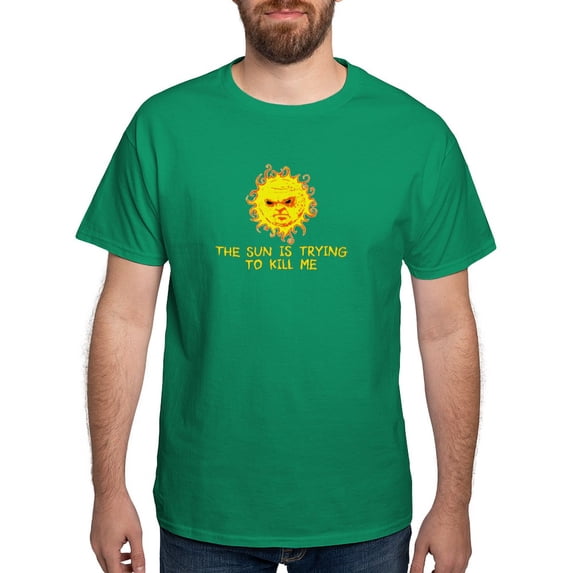 CafePress - The Sun Is Trying To Kill Me T Shirt - Men's Classic Graphic Cotton T-Shirt