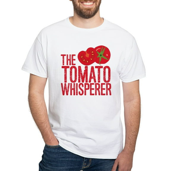 CafePress - The Tomato Whisperer T Shirt - Men's White Classic Cotton T-Shirts