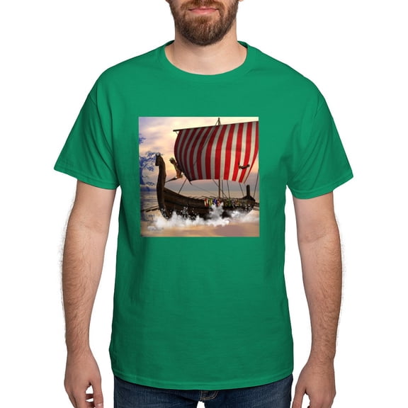 CafePress - The Viking Longship T Shirt - Men's Classic Graphic Cotton T-Shirt