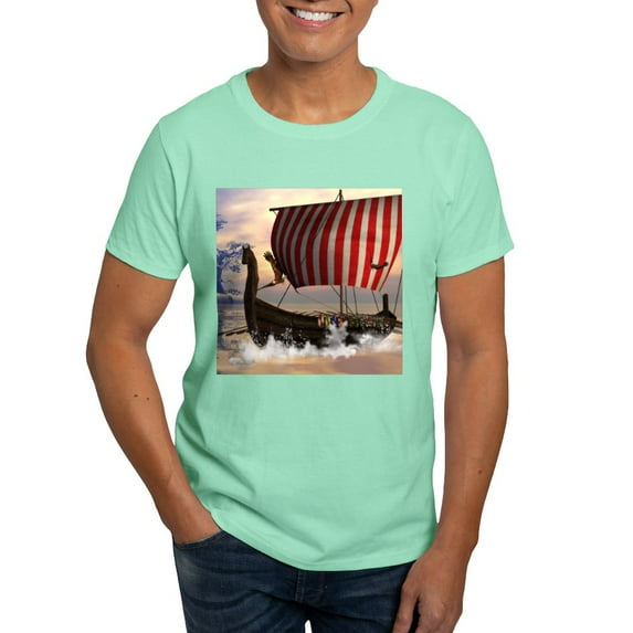 CafePress - The Viking Longship T Shirt - Men's Classic Graphic Cotton T-Shirt