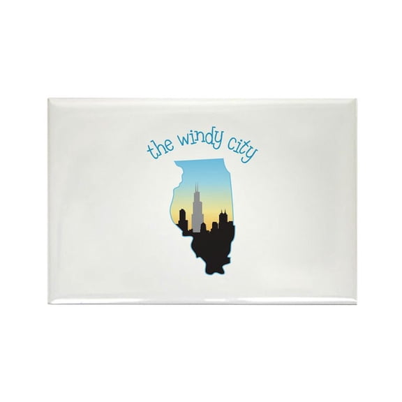 CafePress - The Windy City Magnets - Rectangle Magnet, 2"x3" Refrigerator Magnet