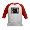 thumbnail image 1 of CafePress - The Witch's Familiar Kids Baseball T Shirt - Kids Cotton Baseball Jersey, 3/4 Sleeve Shirt, 1 of 4