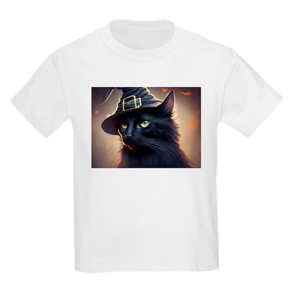 CafePress - The Witch's Familiar Kids T Shirt - Light Classic Kids Graphic, Short Sleeve T-Shirt, Sizes XS-XL