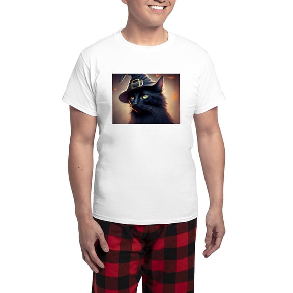 CafePress - The Witch's Familiar - Men's Light Loose Fit Cotton Pajama Set
