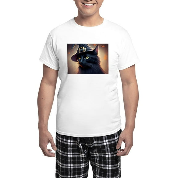 CafePress - The Witch's Familiar - Men's Light Loose Fit Cotton Pajama Set