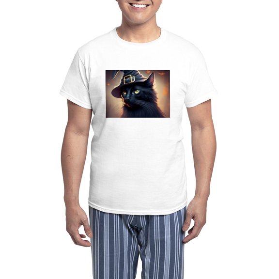 CafePress - The Witch's Familiar - Men's Light Loose Fit Cotton Pajama Set
