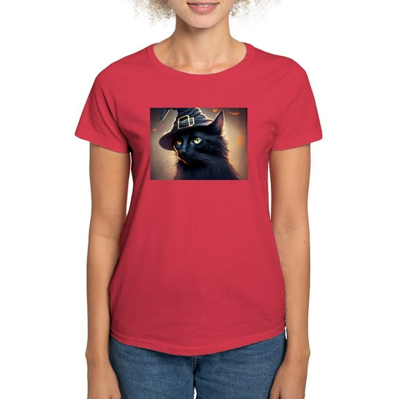 CafePress - The Witch's Familiar Women's Value T Shirt - Women's Traditional Fit Dark T-Shirt