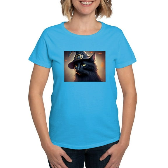 CafePress - The Witch's Familiar Women's Value T Shirt - Women's Traditional Fit Dark T-Shirt