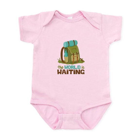 CafePress - The World Is Waiting Body Suit - Baby Light Bodysuit, Size Newborn - 24 Months
