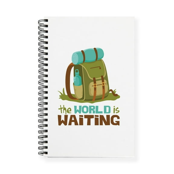 CafePress - The World Is Waiting - Spiral Bound Journal Notebook, Personal Diary Lined