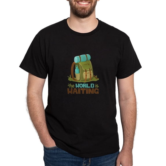 CafePress - The World Is Waiting T Shirt - Men's Classic Graphic Cotton T-Shirt