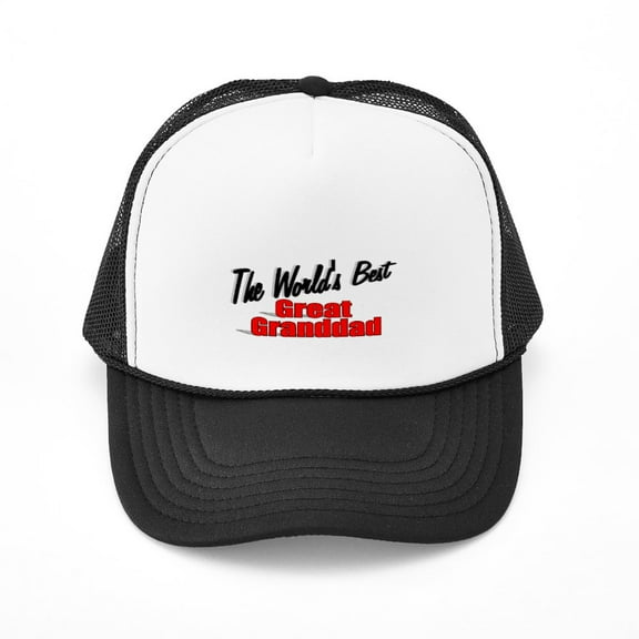 CafePress - The World's Best Great Granddad - Adjustable Unisex Printed Trucker Hat with Mesh Back