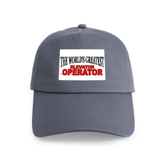 CafePress - The World's Greatest Elevator Operator Cap - Adjustable 100% Brushed Unisex Casual Cotton Baseball Cap, Beige, 1