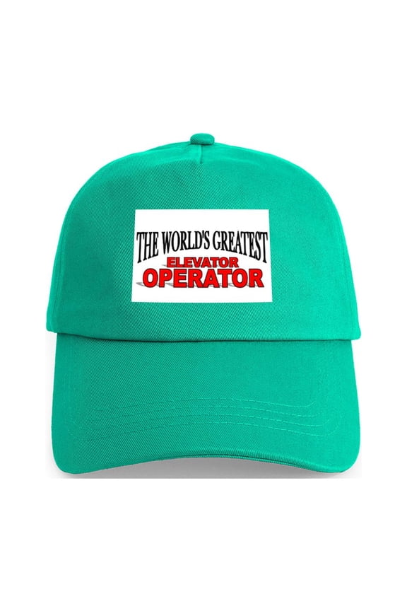 - The World's Greatest Elevator Operator Cap - Adjustable 100% Brushed Unisex Casual Cotton Baseball Cap, Beige, 1