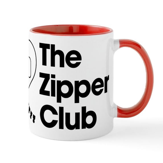 CafePress - The Zipper Club - 11 oz Ceramic Mug - Novelty Coffee Tea Cup