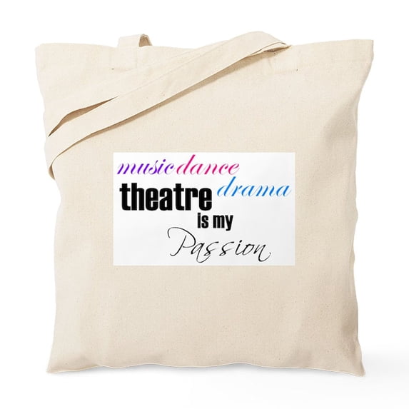 CafePress - Theatre Passion Tote Bag - Unisex Canvas Tote Bag, Beige, 1-Piece