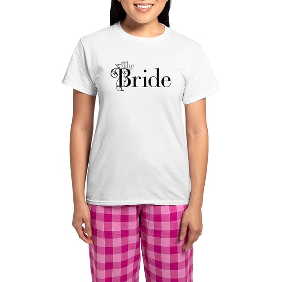 CafePress - Thebride Fancy Women's Light Pajamas - Women's Short Sleeve Print T-Shirt and Pants Light Cotton Pajama Set