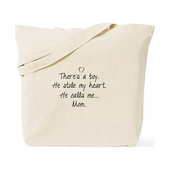 CafePress - There's A Boy Tote Bag - Unisex Canvas Tote Bag, Beige, 1-Piece