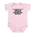 thumbnail image 1 of CafePress - There's No Crying Mountain Biking Infant Bodysuit - Baby Light Bodysuit, Size Newborn - 24 Months, 1 of 4