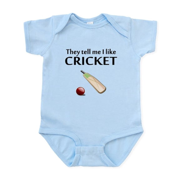 CafePress - They Tell Me I Like Cricket Body Suit - Baby Light Bodysuit, Size Newborn - 24 Months