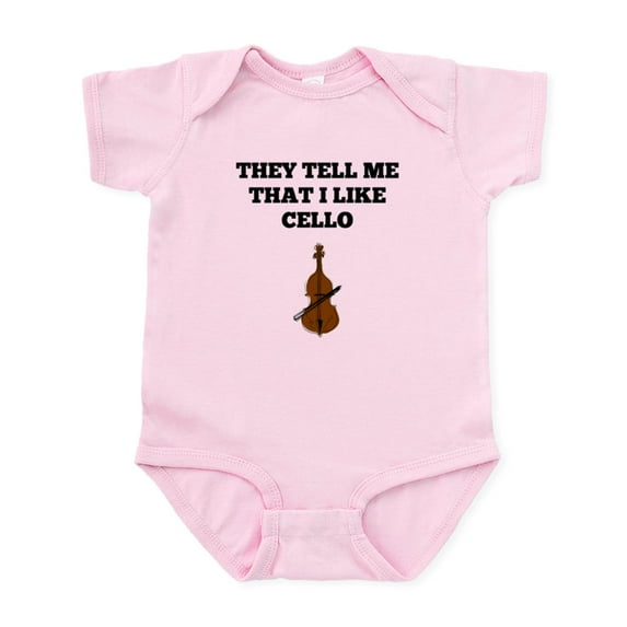 CafePress - They Tell Me That I Like Cello Body Suit - Baby Light Bodysuit, Size Newborn - 24 Months