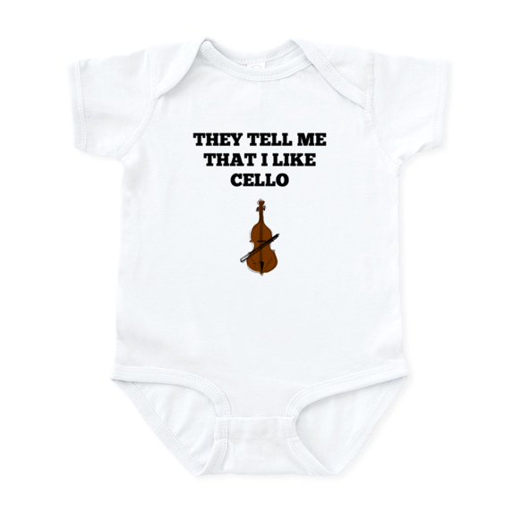 CafePress - They Tell Me That I Like Cello Body Suit - Baby Light Bodysuit, Size Newborn - 24 Months