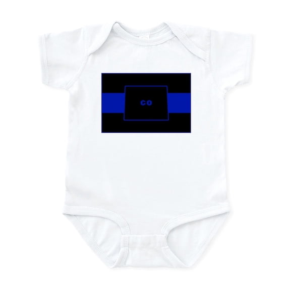 CafePress - Thin Blue Line Colorado Body Suit - Baby Light Bodysuit, Size Newborn - 24 Months
