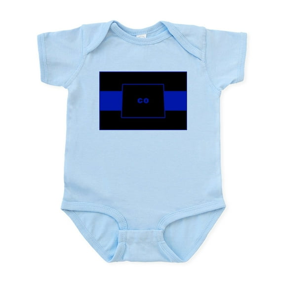 CafePress - Thin Blue Line Colorado Body Suit - Baby Light Bodysuit, Size Newborn - 24 Months