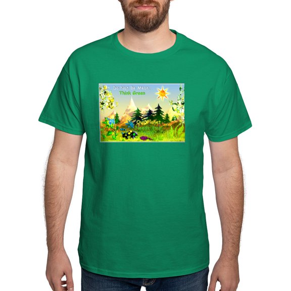 CafePress - Think Green Dark T Shirt - Men's Classic Graphic Cotton T-Shirt